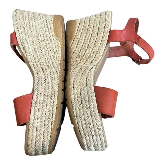 Apaseart Espadrilles Women's Wedge Shoes Size 39 Dark Orange Leather - Picture 6 of 7